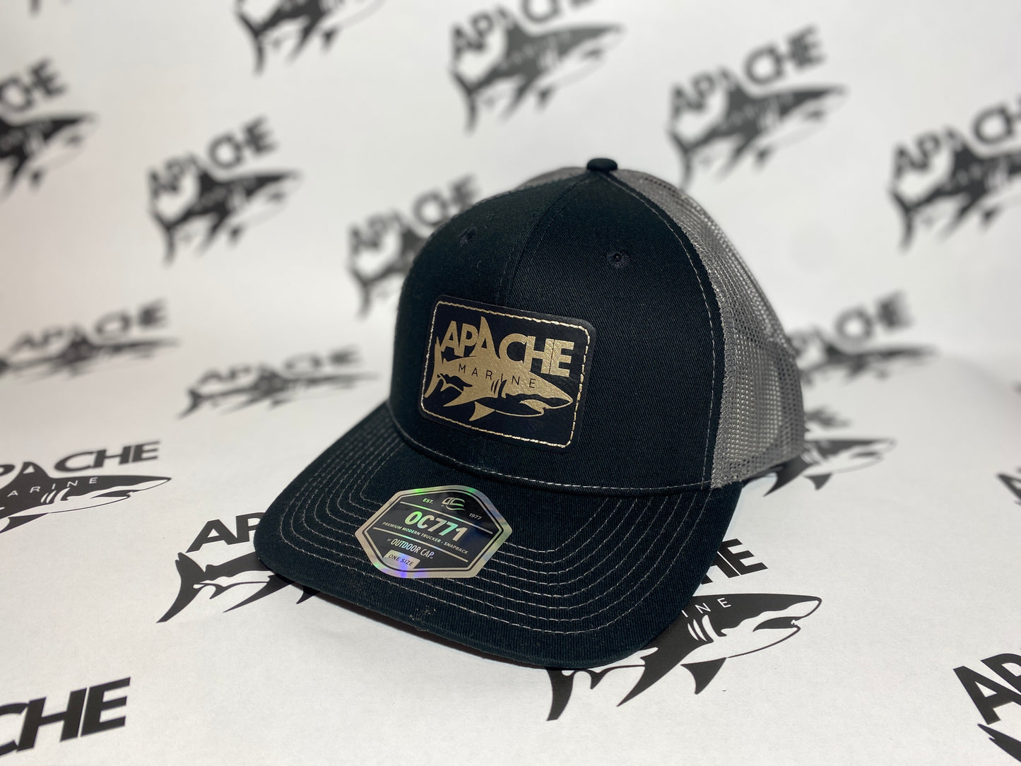 Black Apache Marine Hats (shark edition)